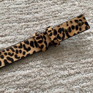 Banana Republic Leopard calf hair leather belt